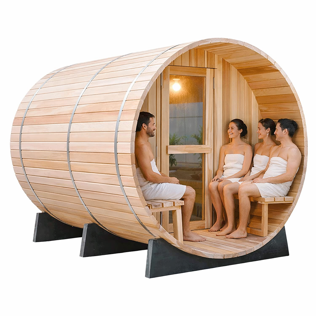 Barrel Sauna 4 person AH-Series 02 SIGNATURE 4-Person Electric Sauna - Image 1